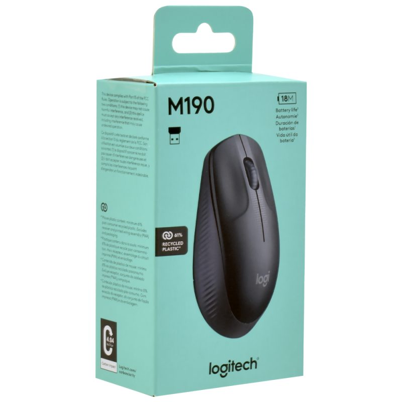 Mouse Logitech M190 Wireless - Gris (910-005902)
