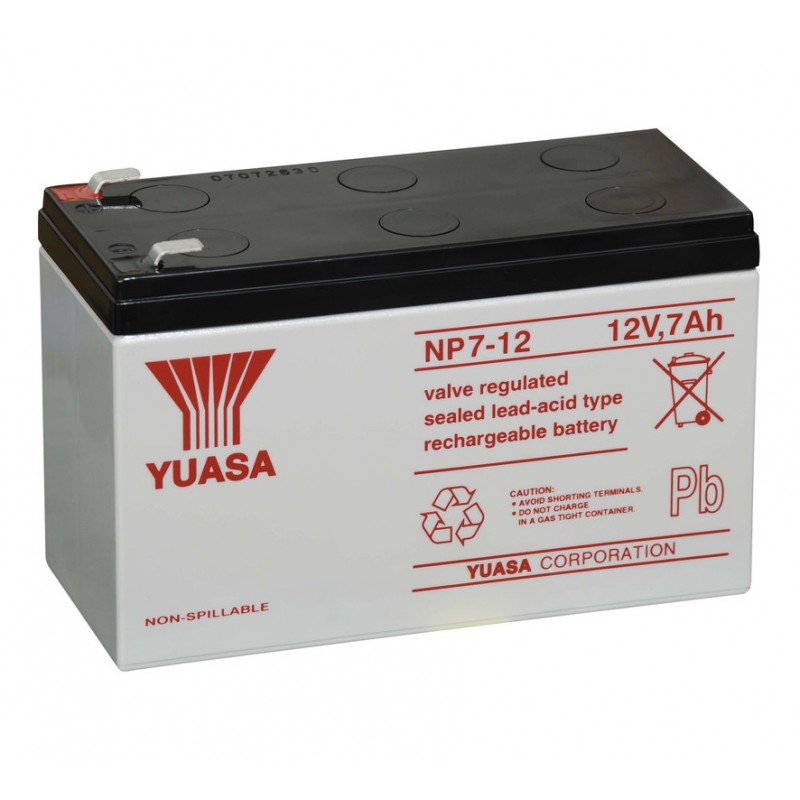 BATERIA YUASA NP AGM 12V 7AH