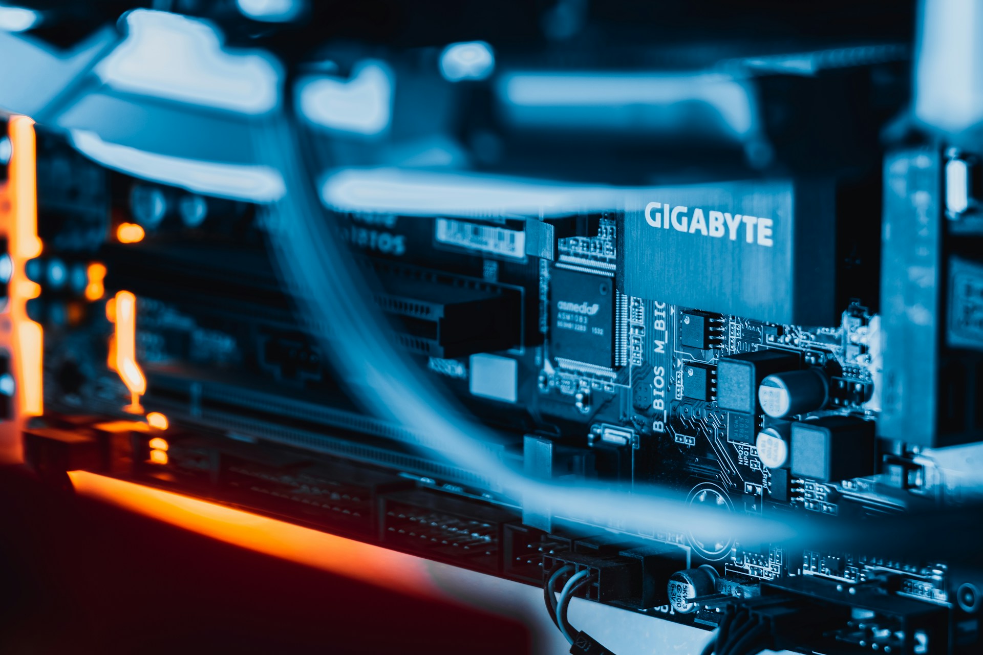 Panel de patch con cables de red categorizados y ordenados